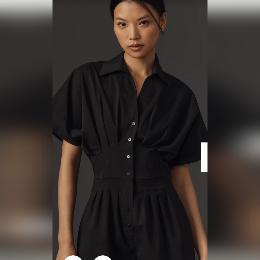 Anthropologie X Exquise Pleated Romper New Without Tags